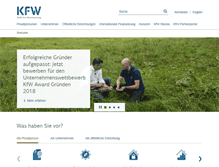 Tablet Screenshot of kfw.de